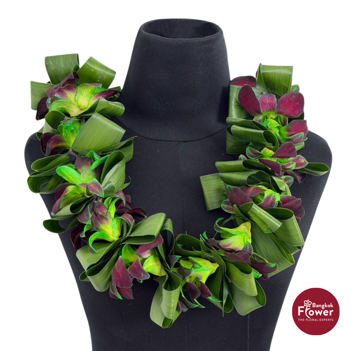 Lei Single Bom Green + Leaves