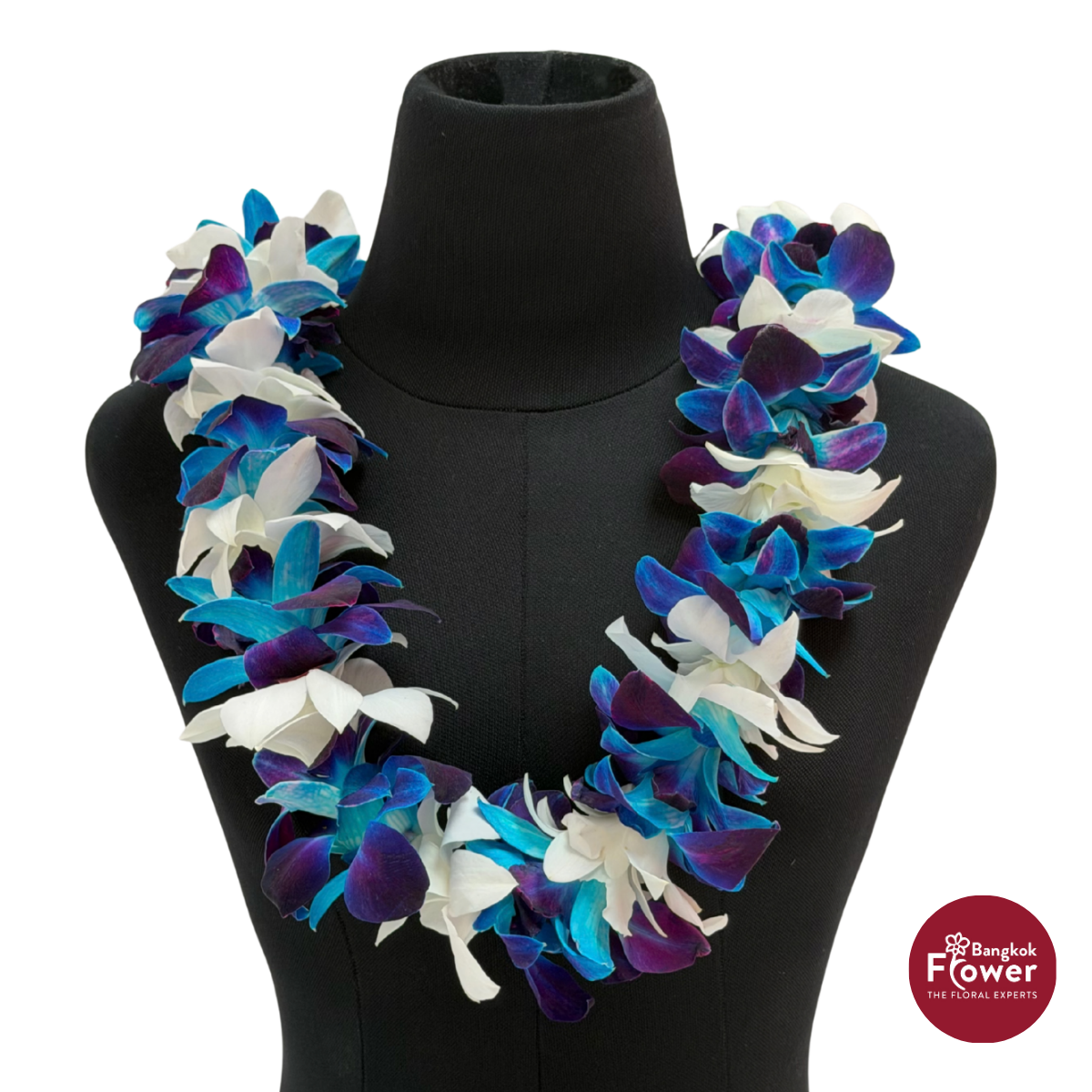 Lei Single Bom Blue + White