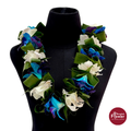 Lei Single Bom Blue + Leaves