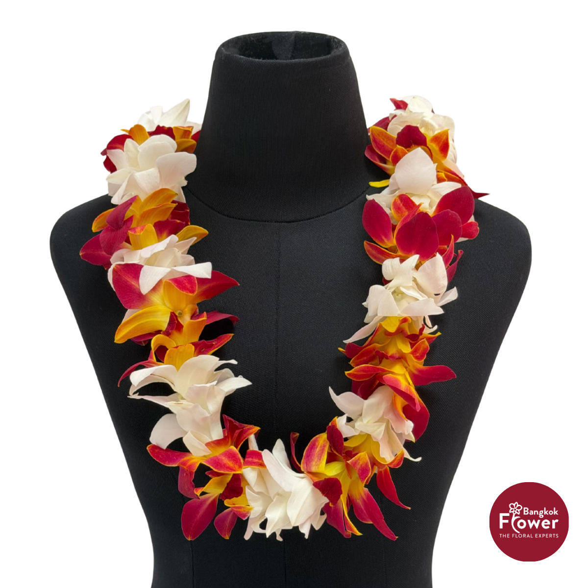 Lei Single Bom Yellow + White