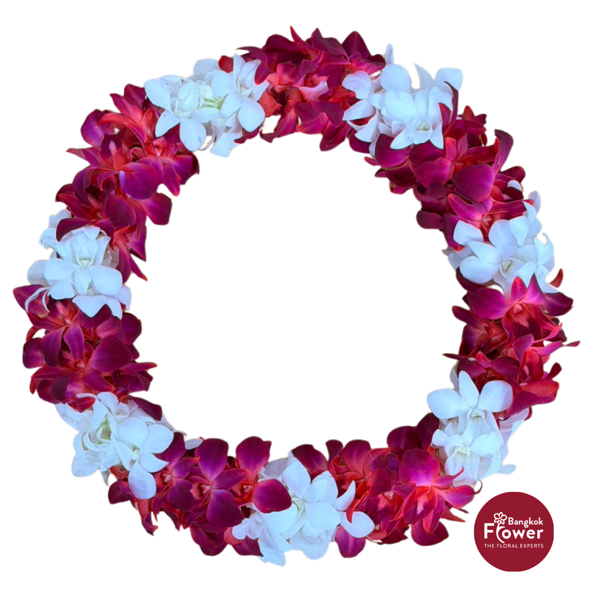 Lei Double White + Red